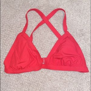 red bikini top